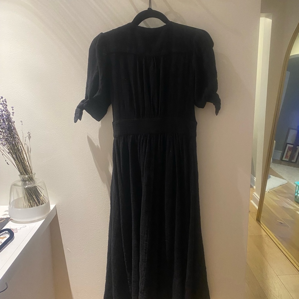 Free people - black midi dress - size xs